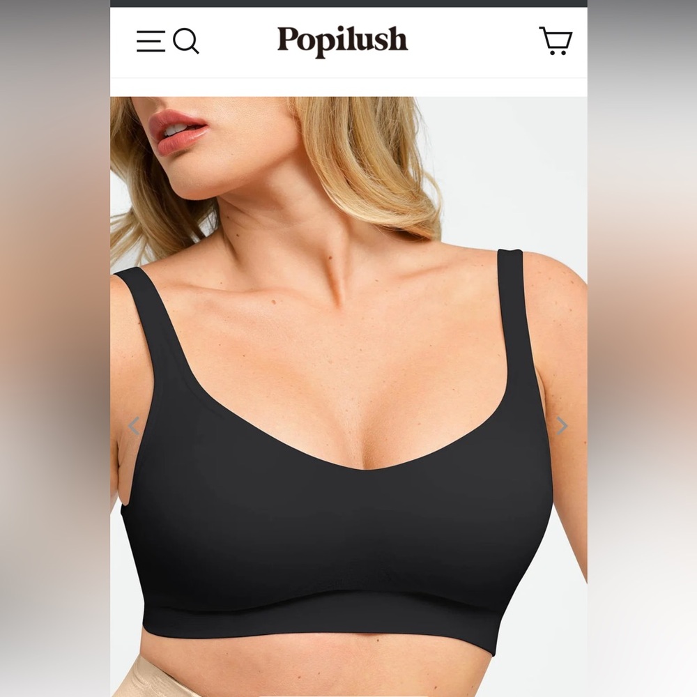 Seamless Push-Up V-Neck Wide-Strap Bras - NWT
